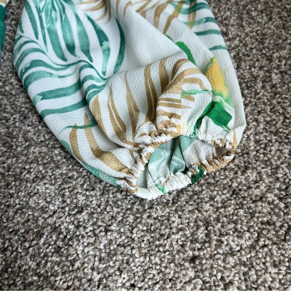 Gianni Bini Tropical Palm Leaf Print Flowing Mini Dress, Size Small - Picture 6 of 11